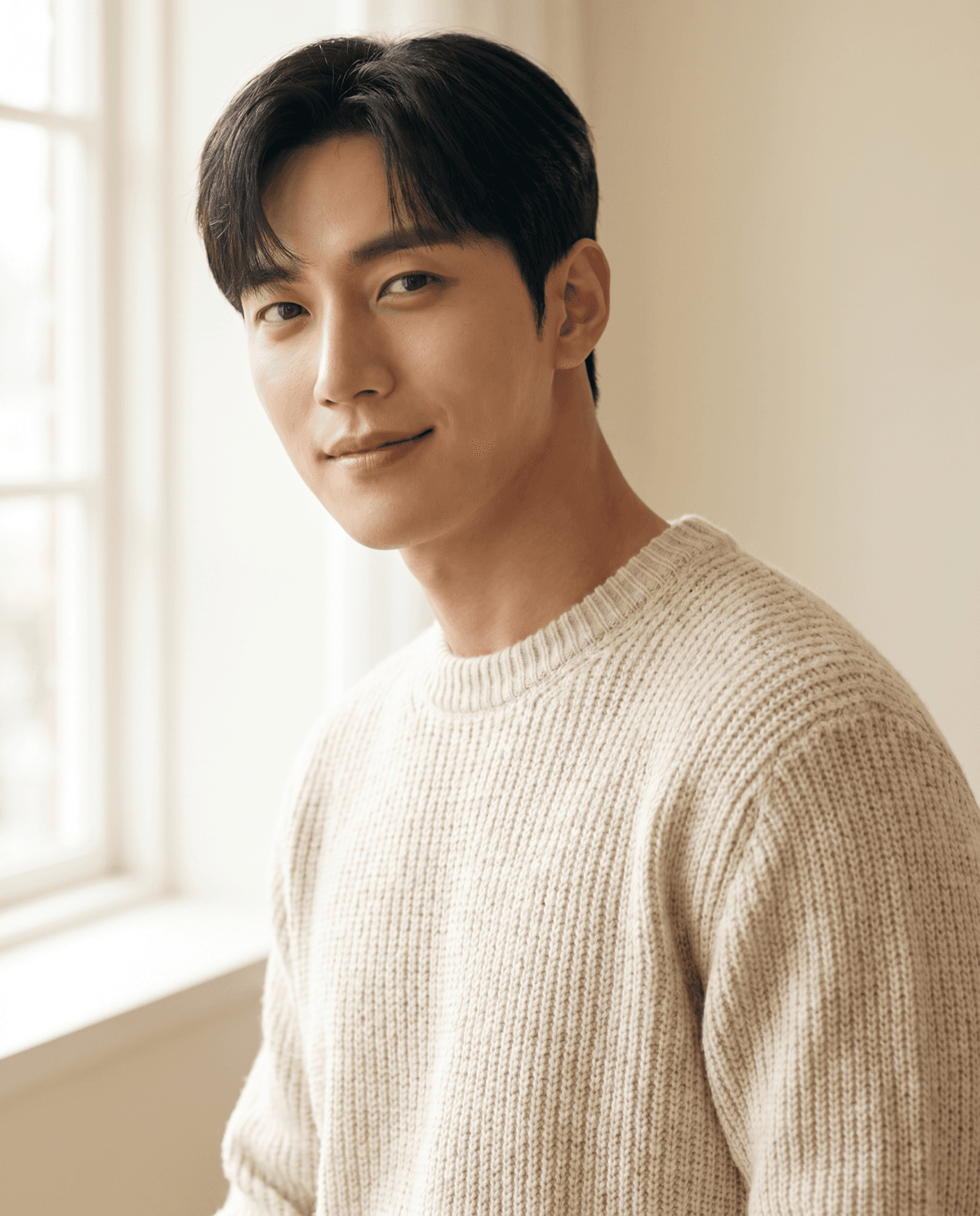 어두운 작업실에서 카메라를 바라보는 AI 네이티브 창업자 스타일의 인물 이미지